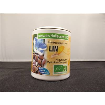 Huile de lin  BIO 100 capsules